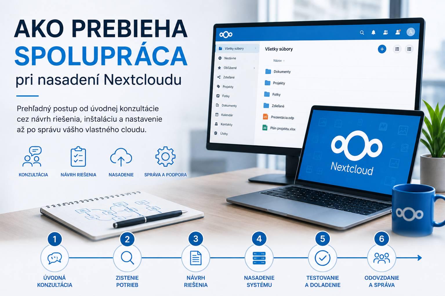 Postup spolupráce pri nasadení Nextcloudu pre firmy, školy a organizácie
