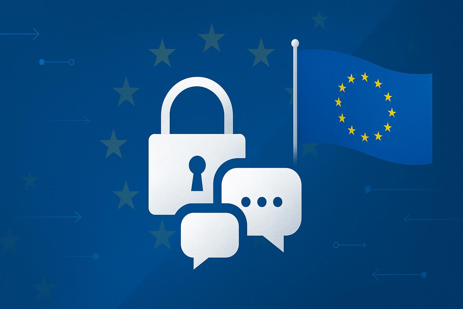 Symbolický zámok a ikona súkromnej komunikácie