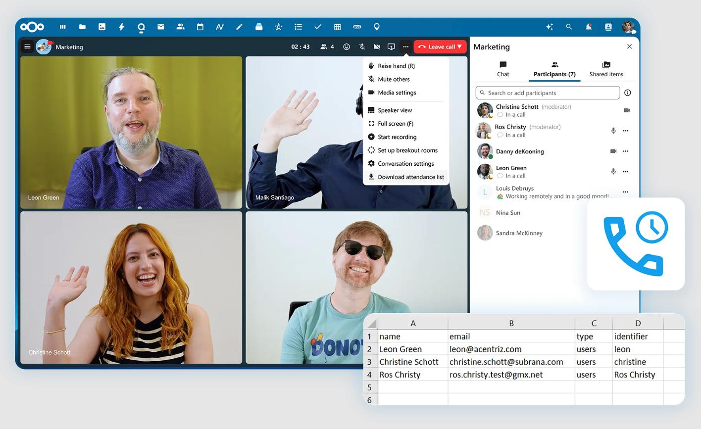 Ukážka prostredia Nextcloud Files